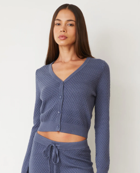 Soft Knit French Waffle Cardigan